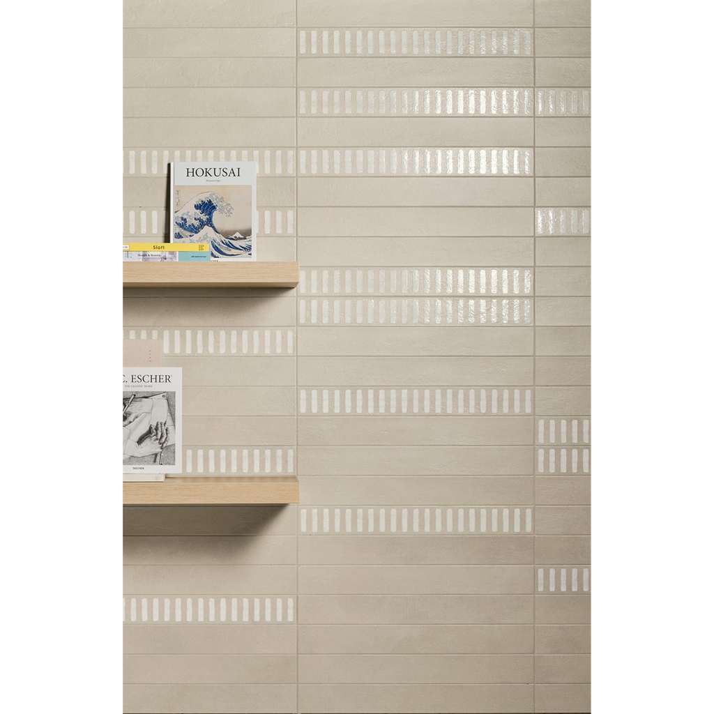 Porcelanato Longarine Calcecreta Argilla Mate Rectificado 7,5x60cm