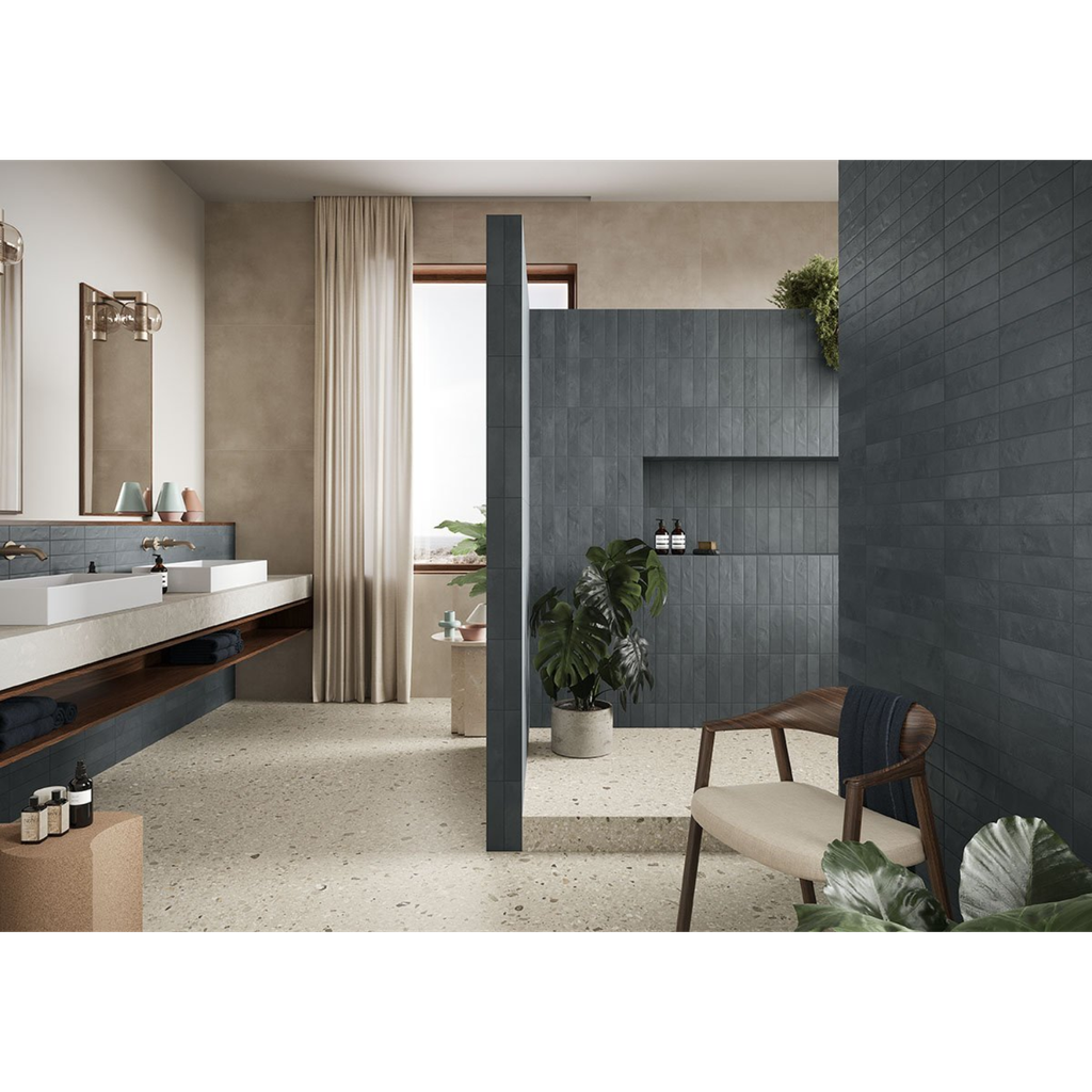 Porcelanato Miniature Cera Blu Notte Mate 6x24cm