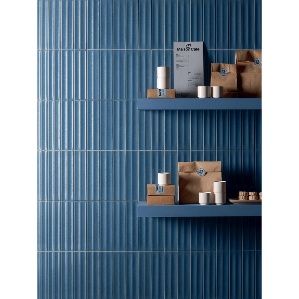 Porcelanato Miniature Rima Indigo Brillante 6x24cm