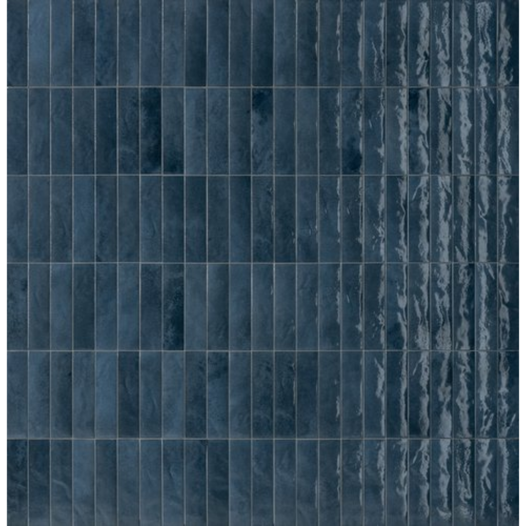 Porcelanato Miniature Soda Blu Galassia Brillante 6x24cm 