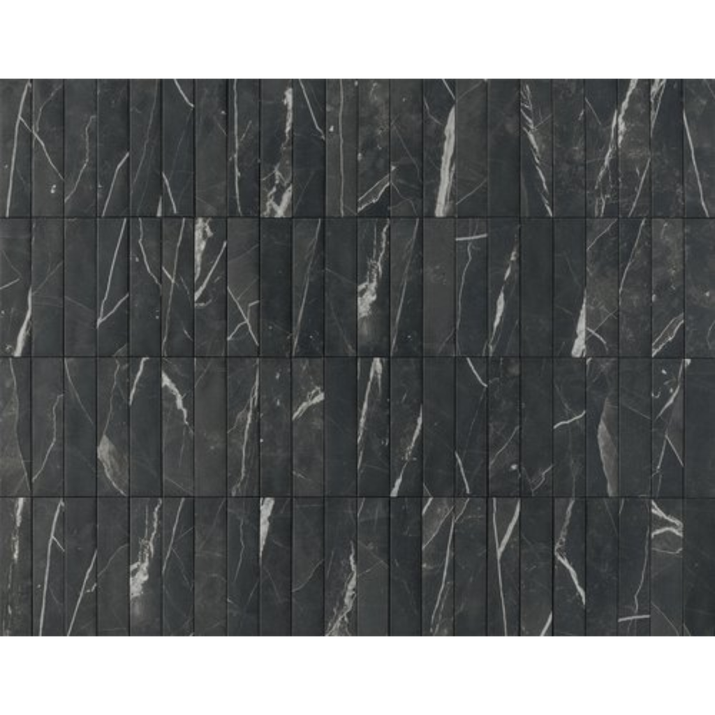 Porcelanato Scultorea Dark Diamond Mate Rectificado 6x24cm