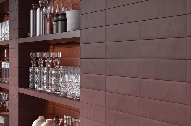 Porcelanato Miniature Cera Amaranto Jam Mate 6x24cm