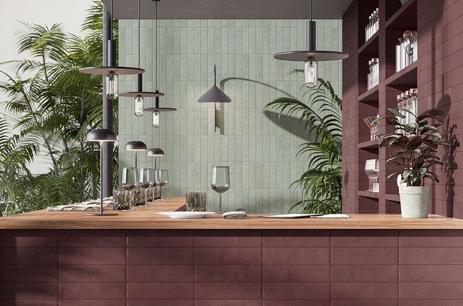 Porcelanato Miniature Cera Amaranto Jam Mate 6x24cm