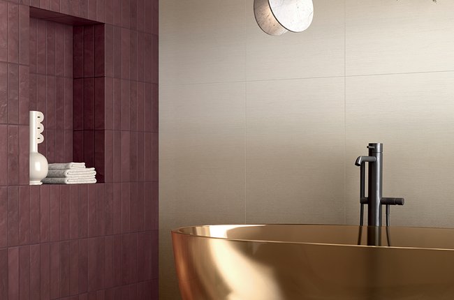 Porcelanato Miniature Cera Amaranto Jam Mate 6x24cm