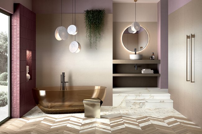 Porcelanato Miniature Cera Amaranto Jam Mate 6x24cm