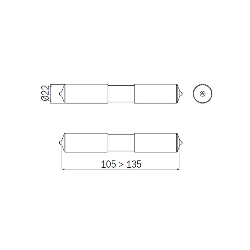COLORELLA EJE PORTARROLLO PLAST BCO REF C32