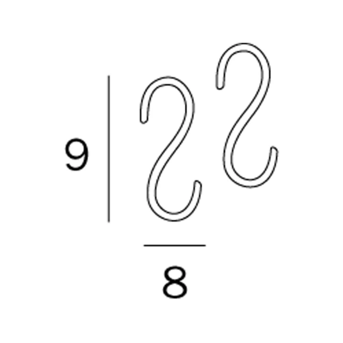 &TOUCH GANCHO "S" (2 UN) A4620S CROMO