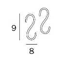 &TOUCH GANCHO "S" (2 UN) A4620S CROMO