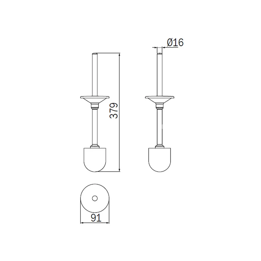 Escobilla Sanitario Hotellerie Cromo AV014