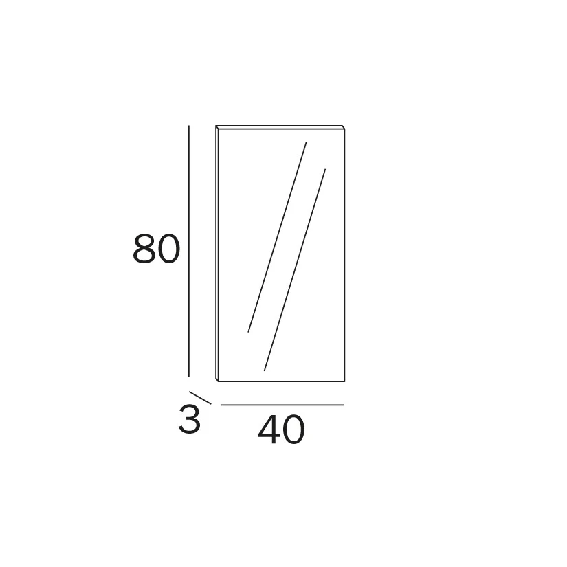 Espejo Rectangular 40x80 cm 