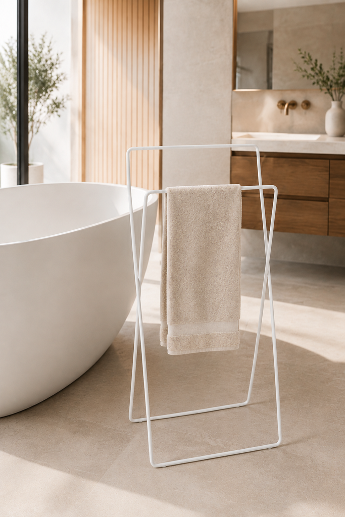Toallero De Pie 90x46x25 cm Piantane Blanco