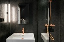 Mosaico De Vidrio En Malla Unicolor Negro 101 Hexagonal Satinado 33,2x33,2 cm