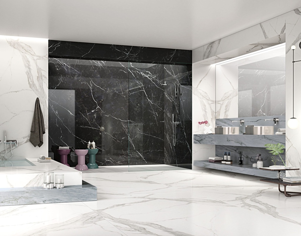 Porcelanato Statuario B Mate Rectificado 160x320 cm