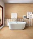 Porcelanato Nu Cotto Dorato Mate Rectificado 45x90 cm