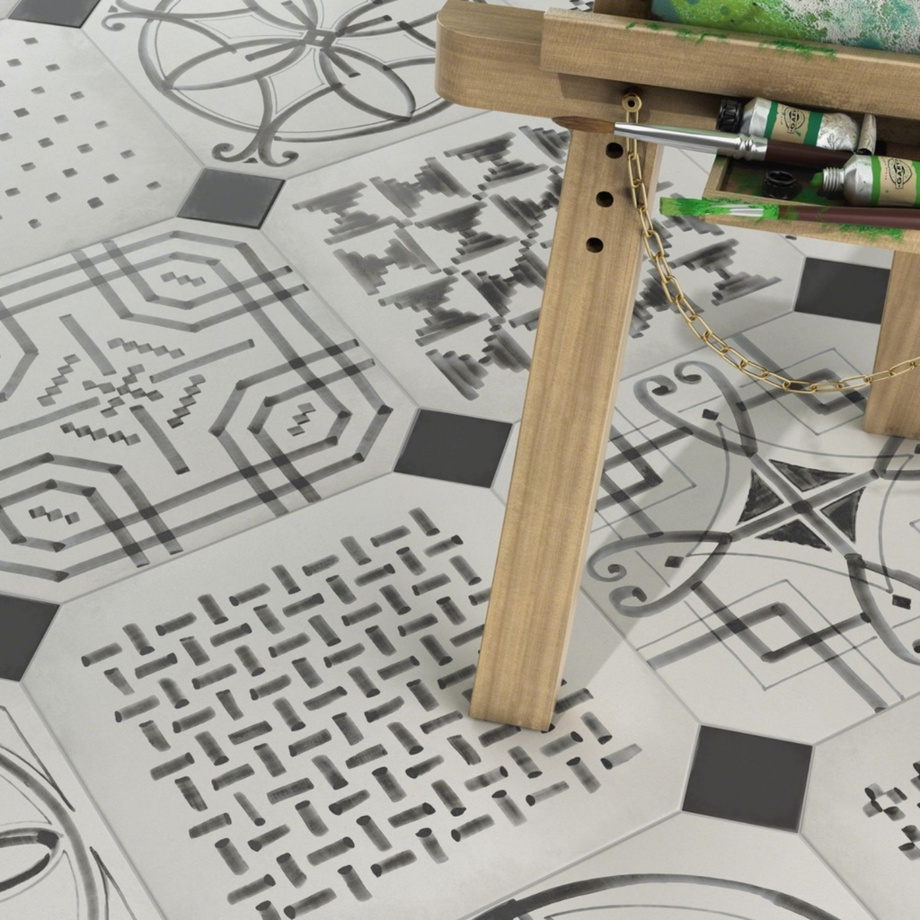 Gres Porcelanico Vodevil Oct.Variette Somb Mate 20x20 cm