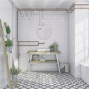 Ceramica Etnia Blanco Brillante 10x20 cm