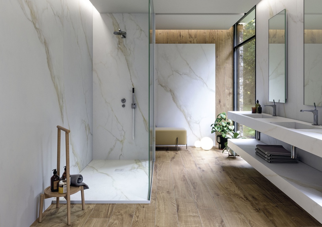 Receptáculo de Ducha de Resina Gel Coat Imagine Smart Diamond Gold 120x80 cm