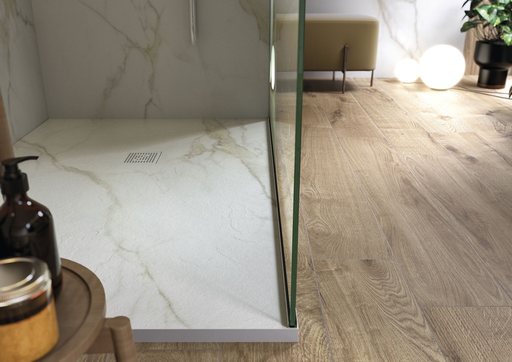 Receptáculo de Ducha de Resina Gel Coat Imagine Smart Diamond Gold 120x80 cm