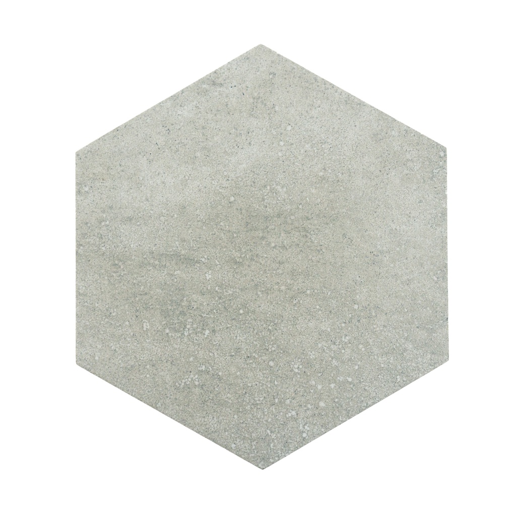 Porcelanato Hexagon Rift Cemento Mate 23x26,6 cm