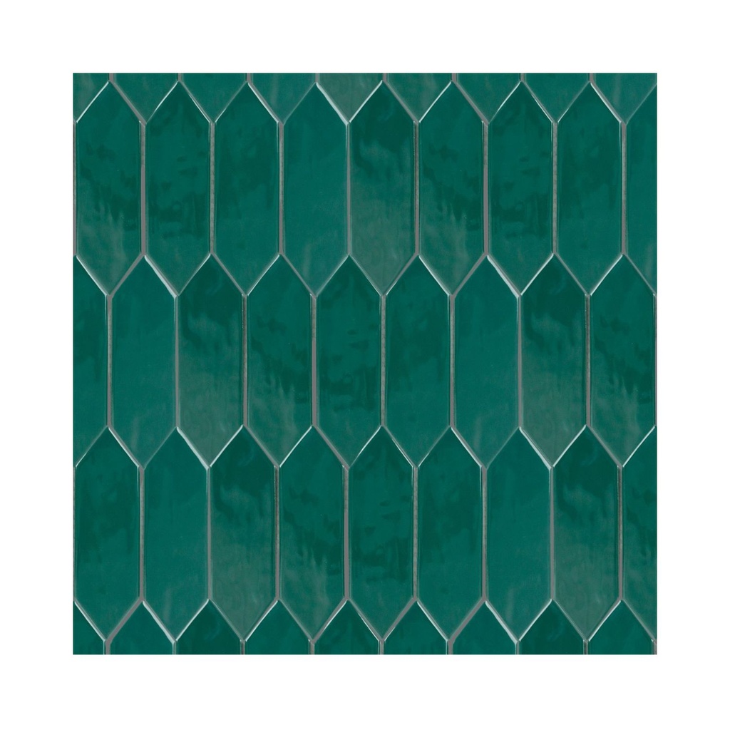 Ceramica En Malla Arrow Verde Brillante 20.4x30 Cm
