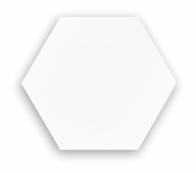 Porcelanato Hexagonal Blanco Mate 17x19,50 cm