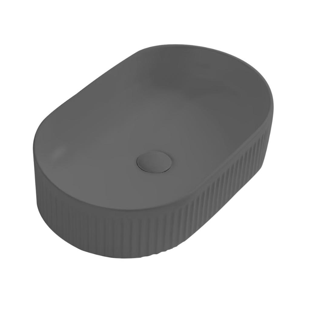 Lavamanos de Sobreponer Art Basin Ovalado 49x31x13 cm Gris Mate
