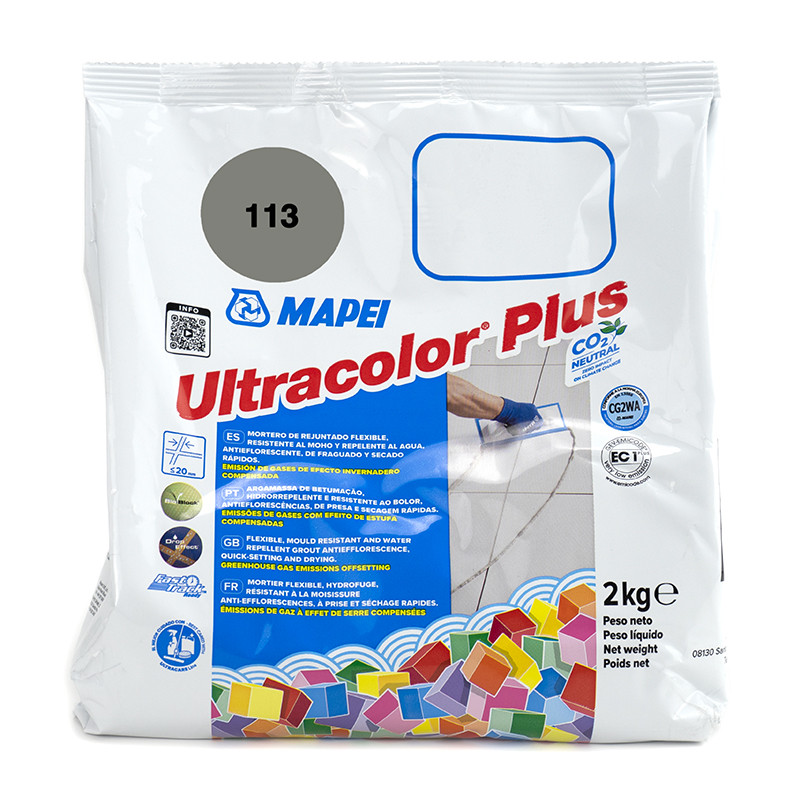 Fragüe de Secado Rápido Ultracolor Plus 113 Gris Cemento 2Kg