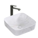Lavamanos Cuadrado Marble 36x36x13cm  con Grifería Externa Black