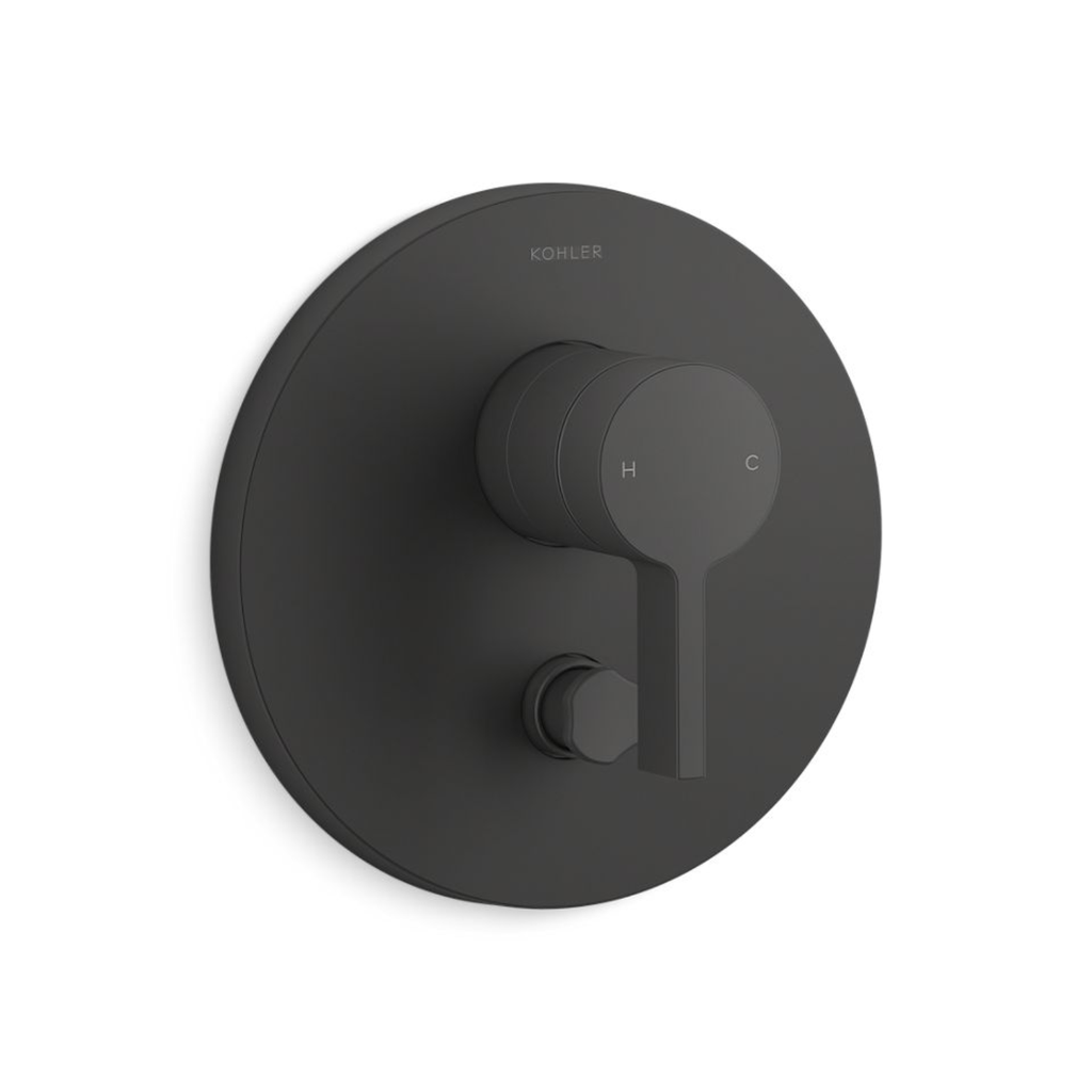 Grifería de Ducha Monomando Empotrada Doble Vía Components Negro Mate