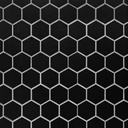 Mosaico De Vidrio En Malla Unicolor Negro 101 Hexagonal Satinado 33,2x33,2 cm