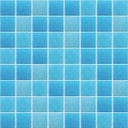 Mosaico De Vidrio En Malla Niebla Caribe Brillante 2.5 cm 33,33x33,33 cm