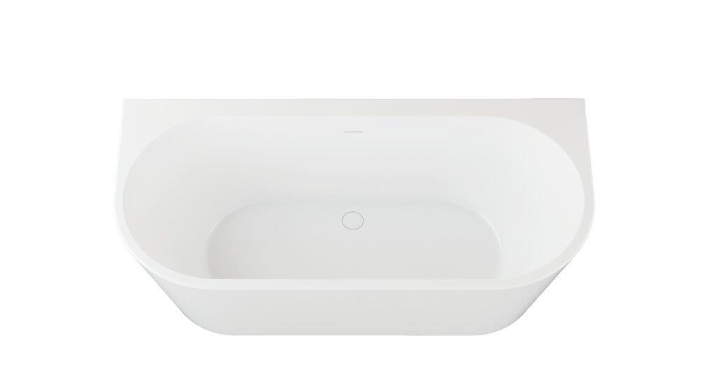 Tina Aidar Semi Isla Ovalada Blanco Mate 170x80x57 cm  