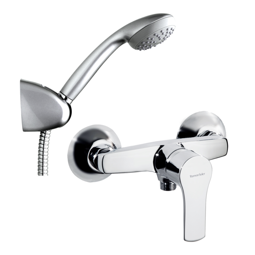 Griferia de Ducha Monomando Externo Titanium Cromo