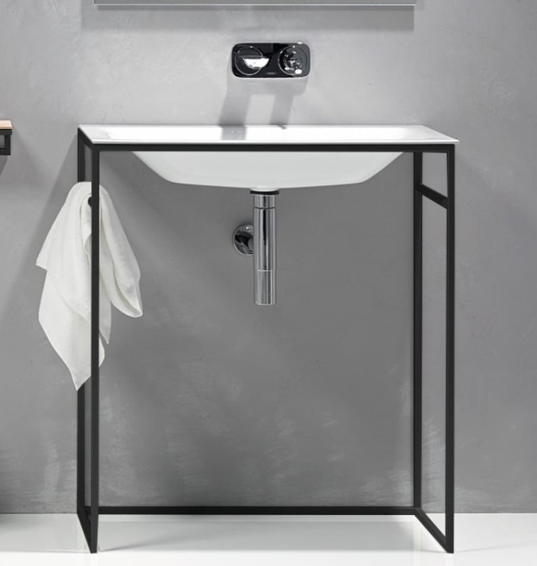 BetteLux Soporte para Lavamanos Negro Mate 80x49,5cm