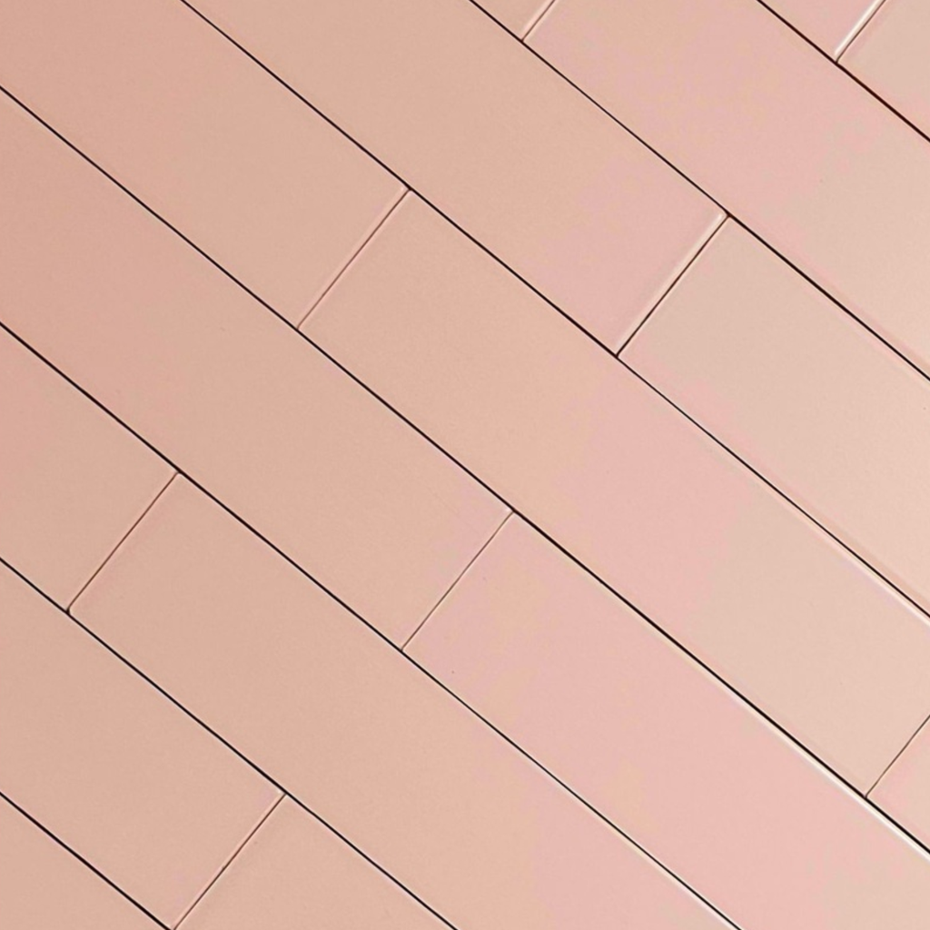 Cerámica Liso Rosa Mate 7,5x30 cm