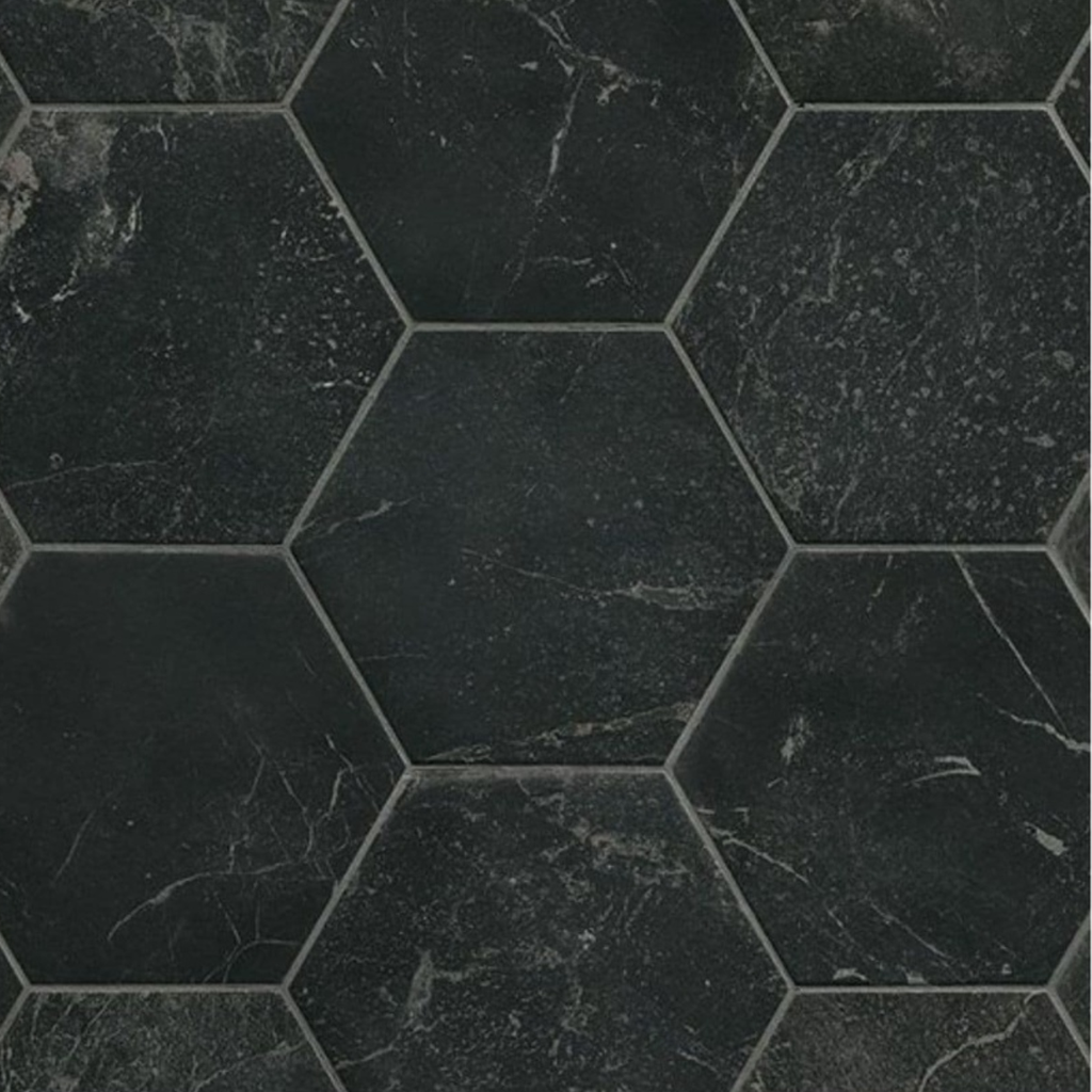Porcelanato Roma Grafite Hexag Mate 21,6x25 cm