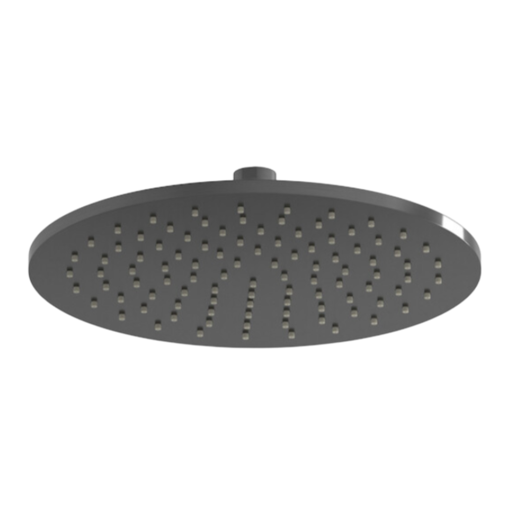 Plato de Ducha Circular 250mm Cromo Negro Cepillado