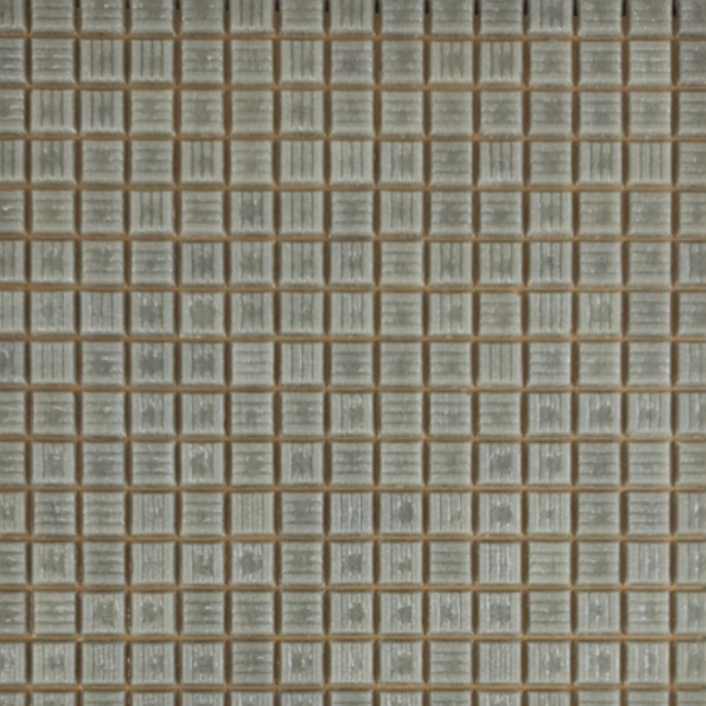 Mosaico De Vidrio En Malla Gris Medio M-3 31.5x331.5 cm 