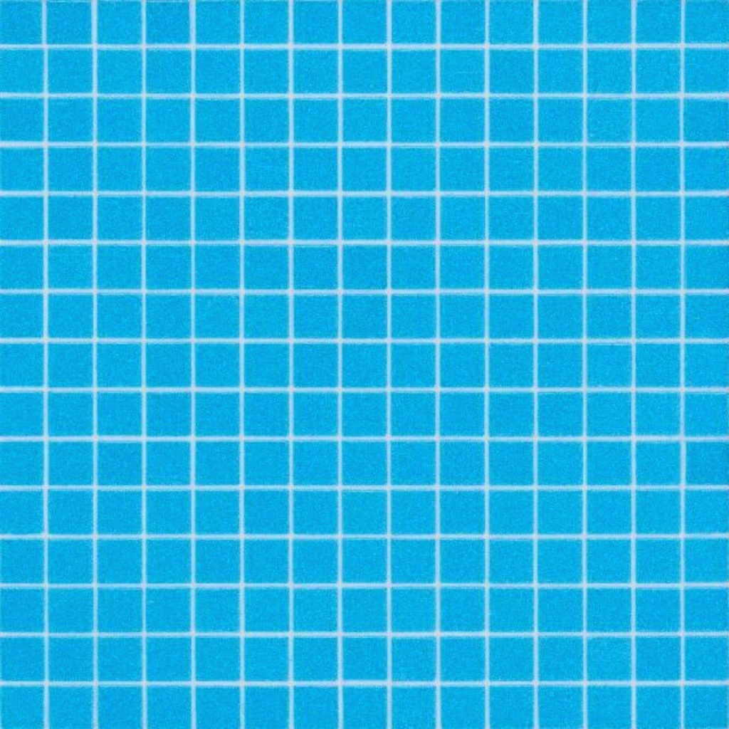 Mosaico De Vidrio En Malla Celeste M16 Brillabte 31.5x31.5 cm
