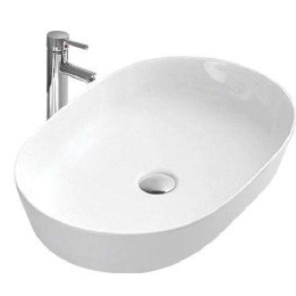 Lavamanos Ovalado Welt Sobre Cubierta 60x40x13,5 cm Blanco