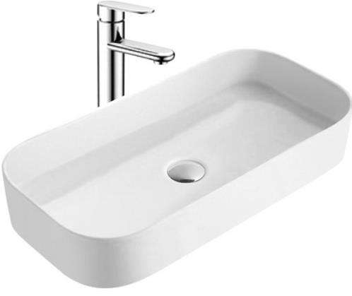 Lavamanos Rectangular de Sobreponer 75x38x13 cm Blanco