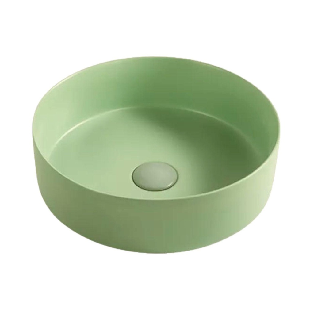 Lavamanos De Sobreponer Colors Redondo 35,5x35,5 cm Verde Lima