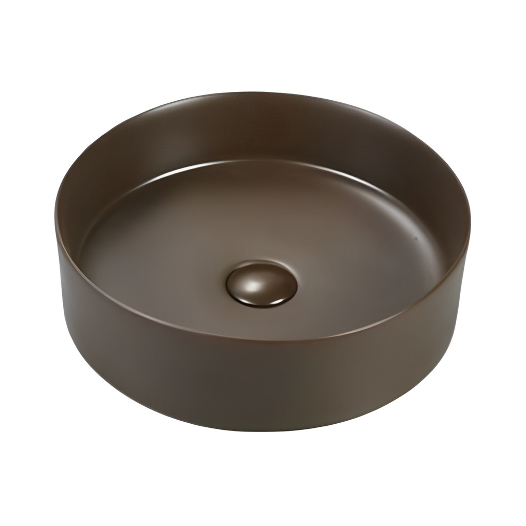 Lavamanos De Sobreponer Colors Redondo 35,5x35,5 cm Marrón