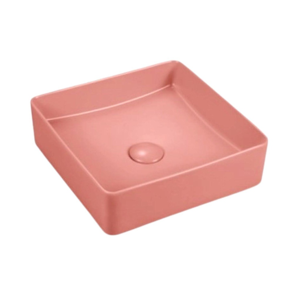 Lavamanos De Sobreponer Colors Cuadrado 36x36 cm Rosa