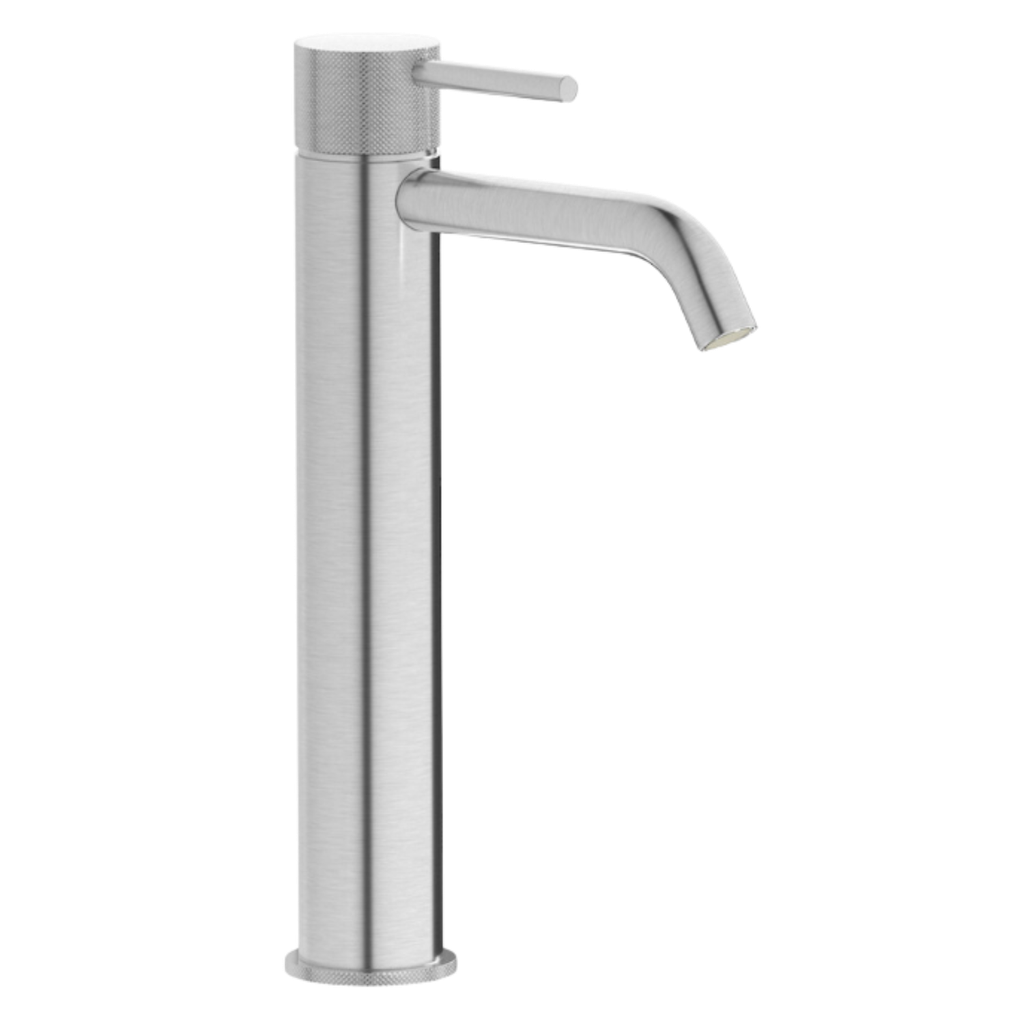 Grifería de Lavamanos Externo Alta Industria Níquel Cepillado