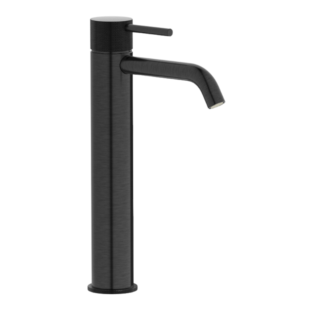 Grifería de Lavamanos Externo Alta Industria Cromo Negro Cepillado