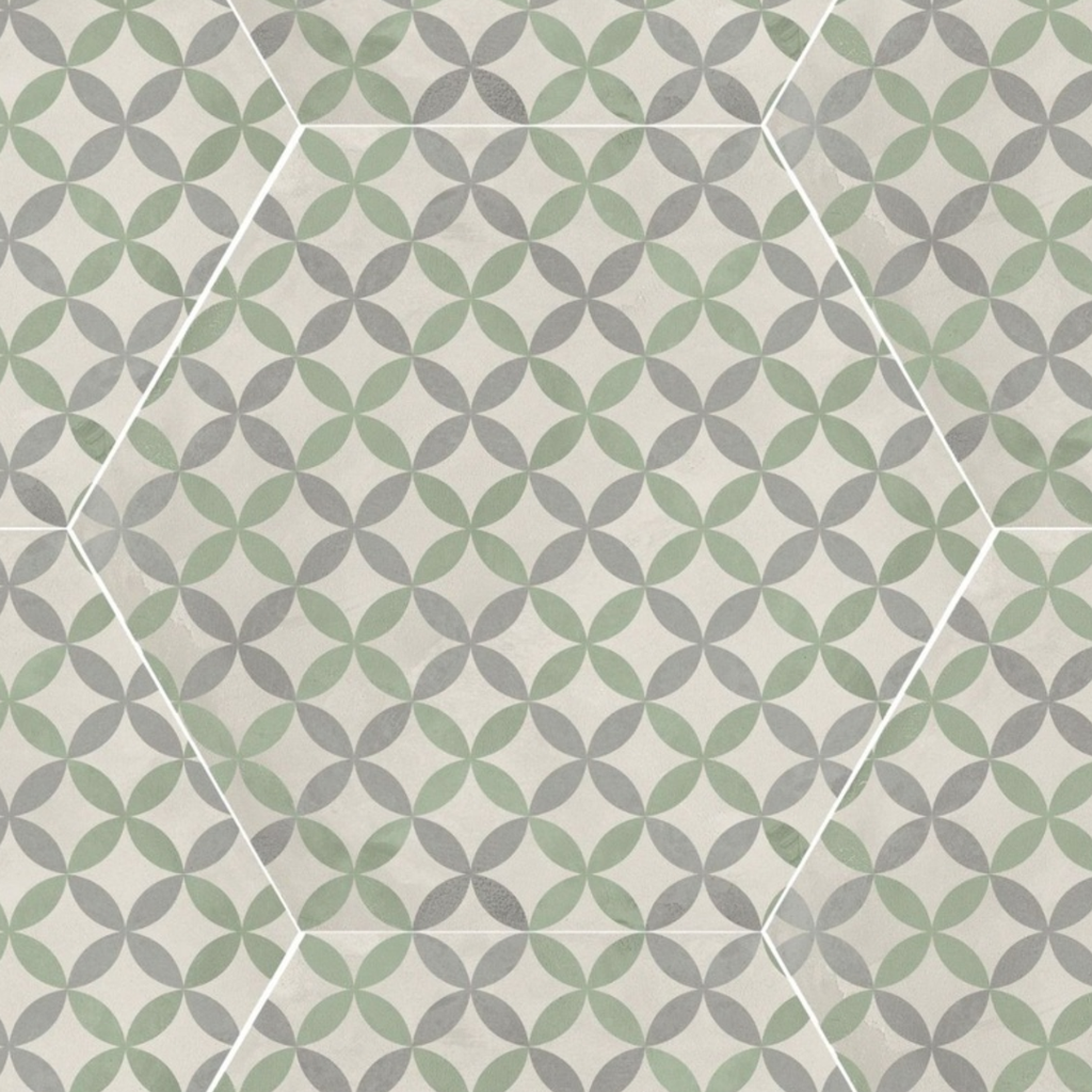 Porcelanato Terra Art Astro Menta Mate 25x21,6 cm