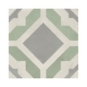 Porcelanato Terra Art Geometría Menta Mate 20x20 cm