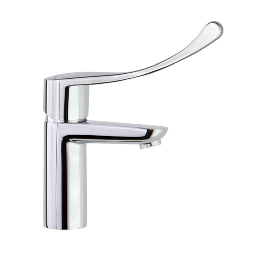 Grifería De Lavamanos Monomando Externo Tool Free Con Palanca Gerontológica Cromo