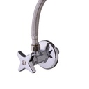 Conjunto Llave Angular Metálica con Flexible 12" para Wc